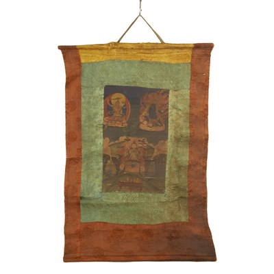 Lot 45 - Tibetan Votive Painting 19th Century Height 24...