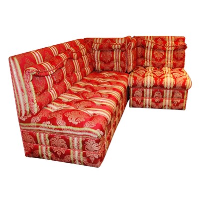 Lot 111 - Tufted Upholstered Sectional Sofa