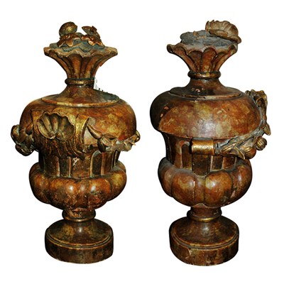 Lot 89 - Pair of Italian Style Partial Gilt and Painted...