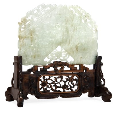 Lot 291 - Chinese Celadon Jade Chime Late 19th/early...