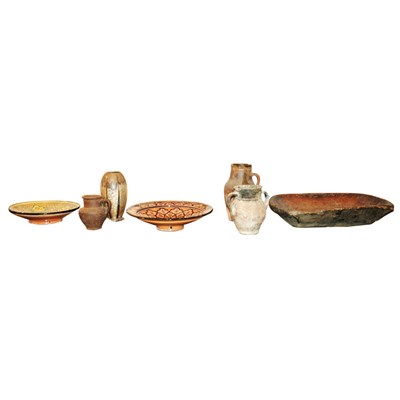Lot 98 - Group of Three Pottery Vessels; Together with...