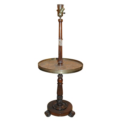 Lot 125 - Georgian Style Mahogany Lamp With a galleried...