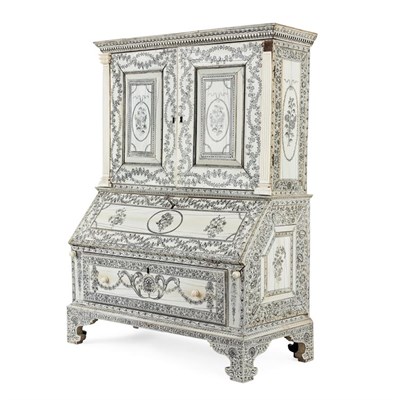 Lot 506A - Anglo-Indian Ivory, Penwork and Sandalwood...