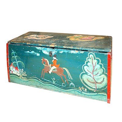Lot 126 - American Painted Wood Trunk Height 19 inches,...