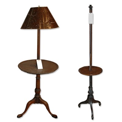 Lot 130 - Two Georgian Style Mahogany Lamps Each with a...