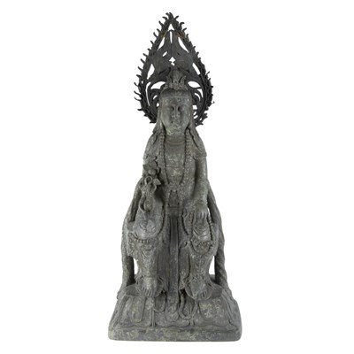 Lot 337 - Chinese Bronze Figure of a Bodhisattva Cast...