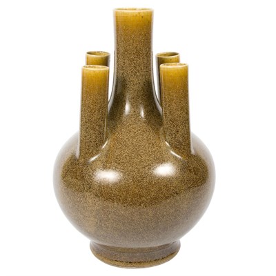 Lot 110 - Chinese Teadust Glazed Porcelain Vase Of...