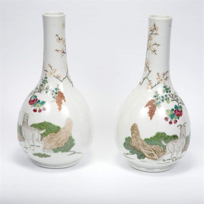 Lot 179 - Pair of Chinese Famille Rose Glazed Porcelain...