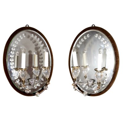 Lot 400 - Pair of Victorian Style Mirror Back and Glass...