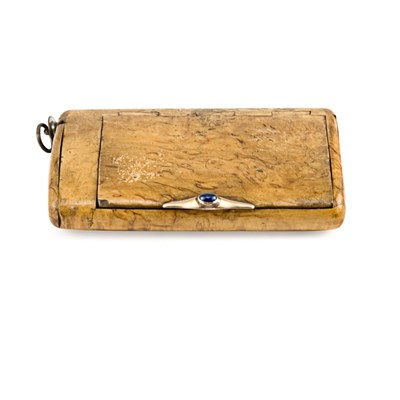 Lot 219 - Russian Karelian Birch Cigarette Case With a...