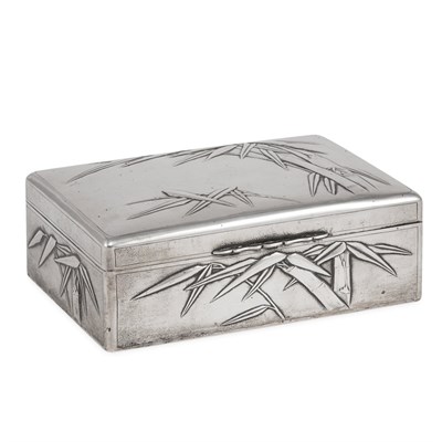 Lot 183 - Chinese Export Silver Humidor Retailed by...