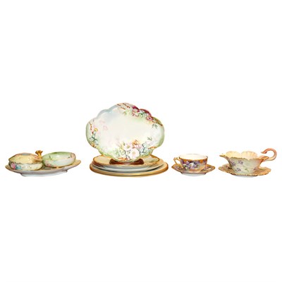 Lot 215 - Group of Continental Floral Decorated...