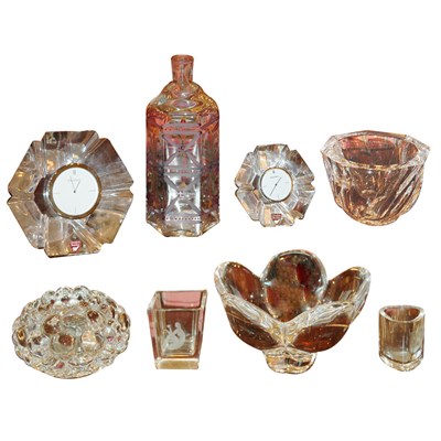 Lot 221 - Group of Glass Table Articles Approximately...