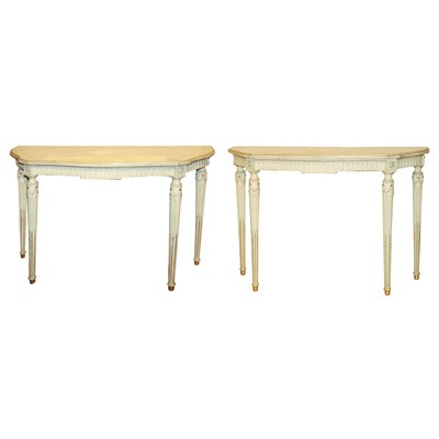 Lot 236 - Pair of Neoclassical Style Painted Wood...