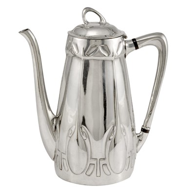 Lot 366 - Gerhardi & Co. Jugendstil Pewter Coffee Pot...