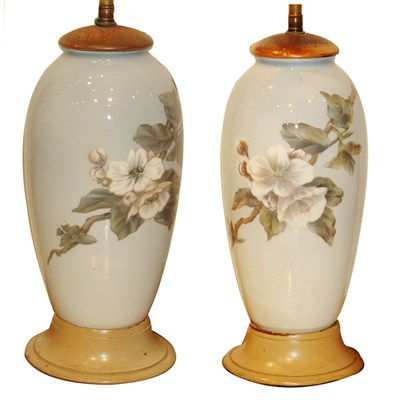 Lot 409 - Pair of Royal Copenhagen Style Porcelain Vases...