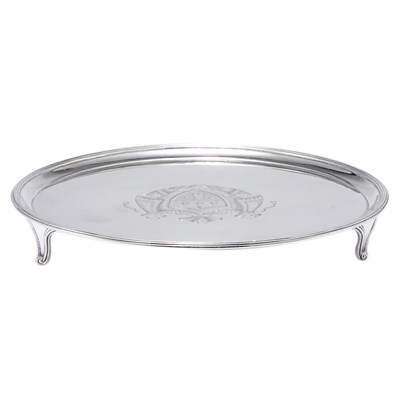 Lot 336 - George III Silver Footed Salver John Crouch I...