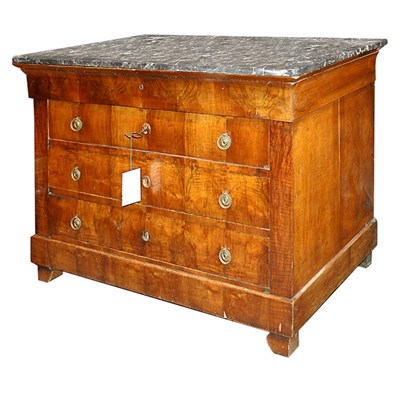 Lot 277 - Charles X Marble Top Mahogany Commode Height...