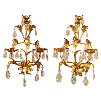 Lot 292 - Pair of Louis XV Style Gilt-Metal and Glass...