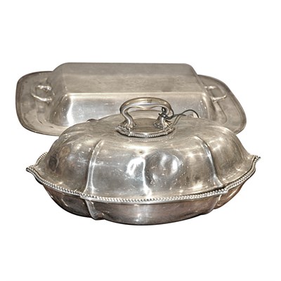 Lot 345 - Two Sterling Silver Covered Vegetable Dishes...