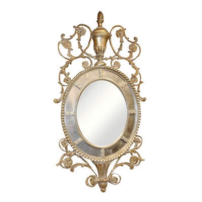 Lot 372 - Neoclassical Style Gilt-Wood Mirror Height 37...