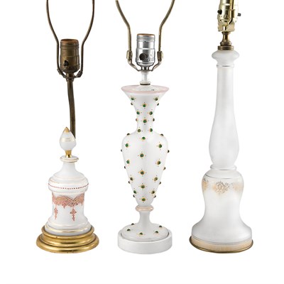 Lot 496 - Group of Opaline Glass Articles In various...