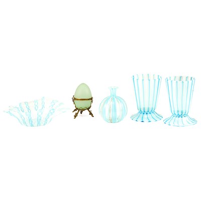 Lot 345 - Group of Facon de Venise Glass Articles 20th...