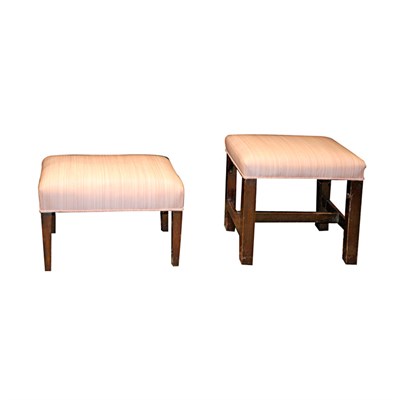 Lot 402 - Two George III Style Mahogany Stools Height 18...