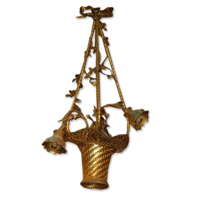 Lot 405 - Louis XV Style Gilt-Metal Basket-Form...