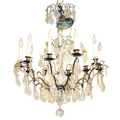 Lot 415 - Louis XV Style Patinated-Metal and Glass...