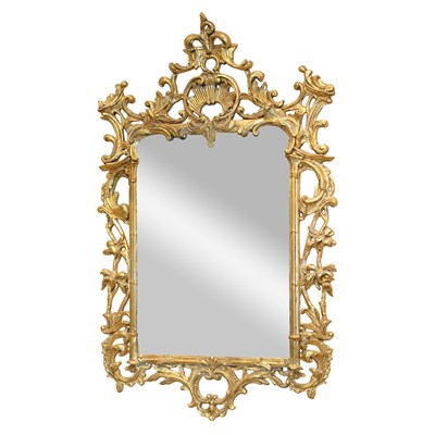 Lot 443 - Rococo Style Gilt-Wood Mirror Height 58 inches,...