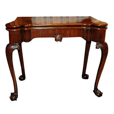 Lot 470 - George III Style Mahogany Fold-Over Games...