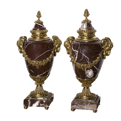 Lot 454 - Pair of Louis XVI Style Gilt-Bronze Mounted...