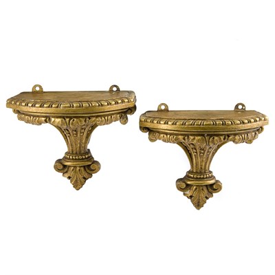 Lot 385 - Pair of Louis XVI Style Gilt-Wood Brackets...