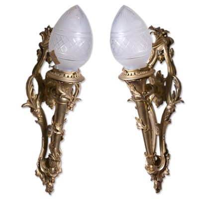 Lot 558 - Companion Pair of Louis XVI Style Gilt-Metal...