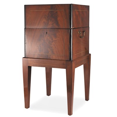 Lot 374 - George III Style Inlaid Mahogany Cellaret