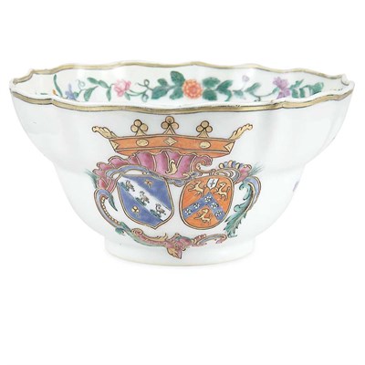 Lot 305 - Chinese Export Armorial Porcelain Bowl Circa...