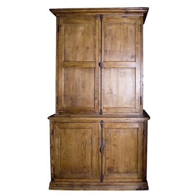 Lot 104 - French Country Pine Cabinet Height 8 feet 2...