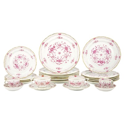 Lot 243 - Limoges Floral Decorated Porcelain Dinner...
