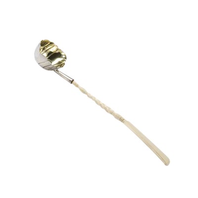 Lot 400 - Chinese Export Silver and Ivory Handled Ladle...