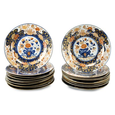 Lot 276 - Set of Seventeen Chinese Export Imari...