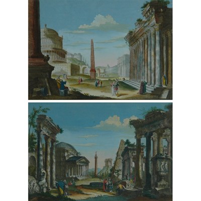 Lot 66 - Artist Unknown [FIGURES AMONG RUINS] Two...