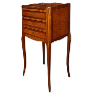 Lot 496 - Louis XV Style Inlaid Mahogany Side Table...