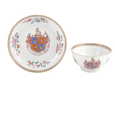 Lot 281 - Chinese Export Armorial Porcelain Bowl and...