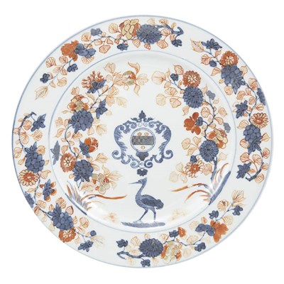 Lot 250 - Chinese Export Armorial Porcelain Dish Circa...