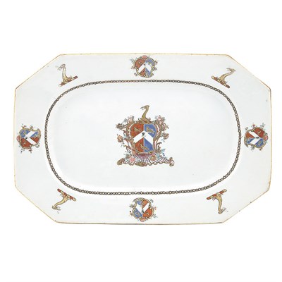 Lot 282 - Chinese Export Armorial Porcelain Platter...