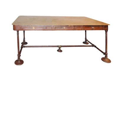 Lot 124 - Rustic Metal Library Table Height 29 inches,...