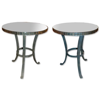 Lot 375 - Pair of Mirrored Occasional Tables Height 30...