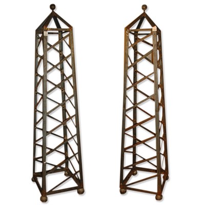 Lot 437 - Pair of Iron Garden Trellises Height 6 feet.