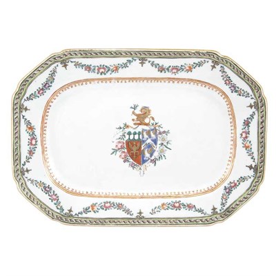Lot 303 - Chinese Export Armorial Porcelain Platter...